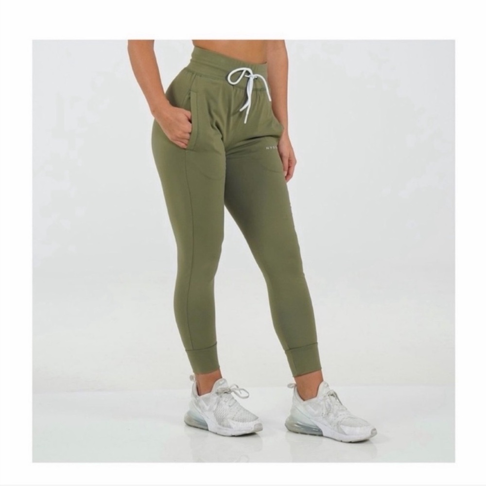 NVGTN Olive Green Joggers with Drawstring